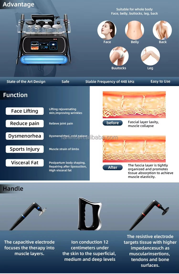 448KHz Circulation Thermal Penetration Beauty Machine
