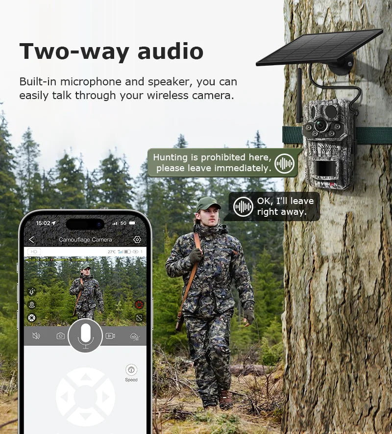 5MP 4G Solar Trail Camera with GPS, 3 PIR Sensors, 125° Detection, 0.2s Trigger, 940nm IR, IP66 Waterproof