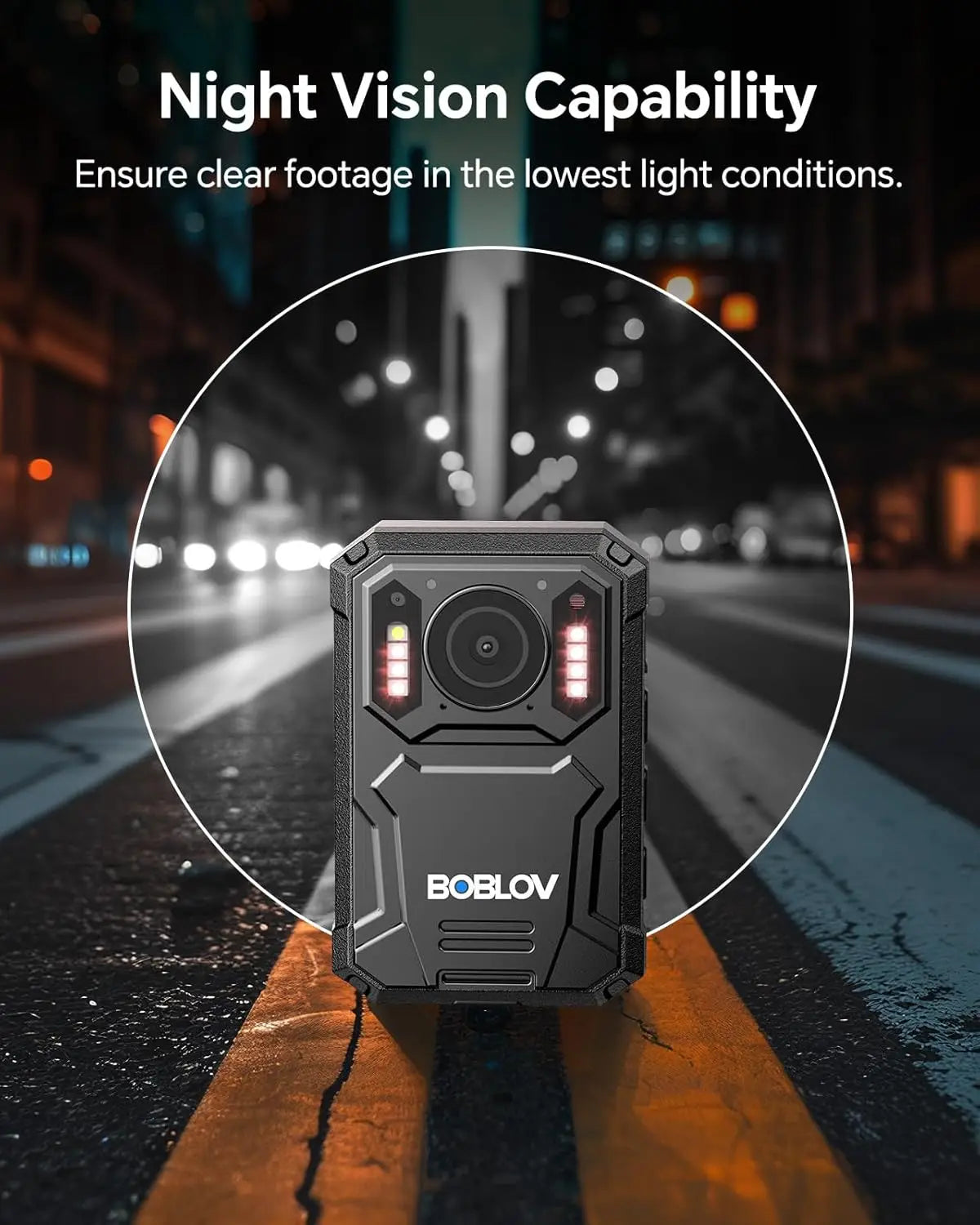 BOBLOV KJ23Pro 2K Body Camera 128GB 4000mAh 15H Night Vision Car Mount Dashcam Security Law Enforcement Outdoor Work
