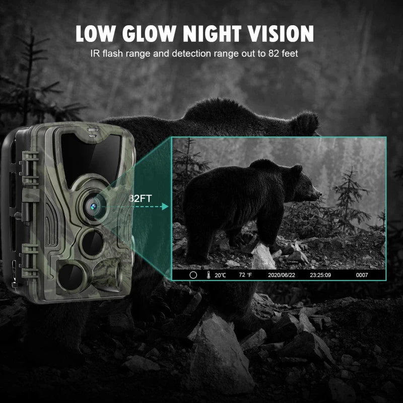 Outdoor 24MP 1080P Hunting Camera 5000 MAh Lithium Battery Night Vision Observation Camera Farm Orchard Home Security Camera 
