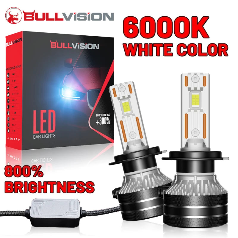 Bullvision LED anabbaglianti H4 H7 H1 H11 H8 9005 HB3 9006 HB4 9012 HIR2 880 881 H27 9007 9008 H13 5570 CSP Canbus lampada auto, lampada antinebbia