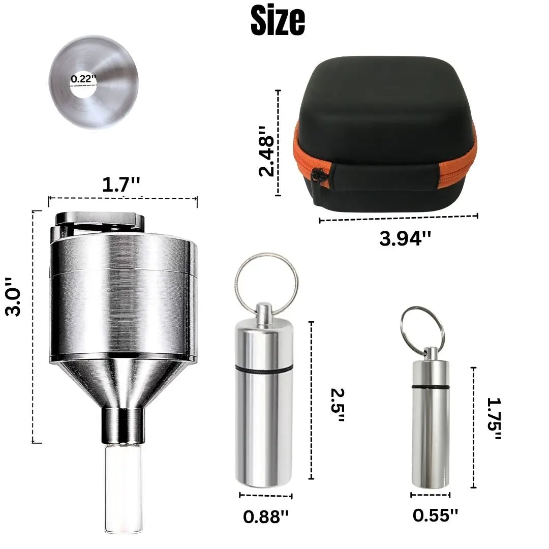 Portable Spice Grinder Kit with Vials & Storage Box