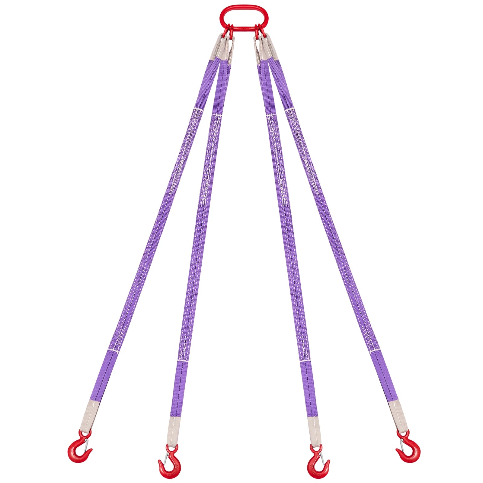 SucceBuy 5ft Lifting Sling Straps 4 Leg Polyester Bridle Sling with Hooks Rigging Strap Thickened Webbing Slings for Cranes
