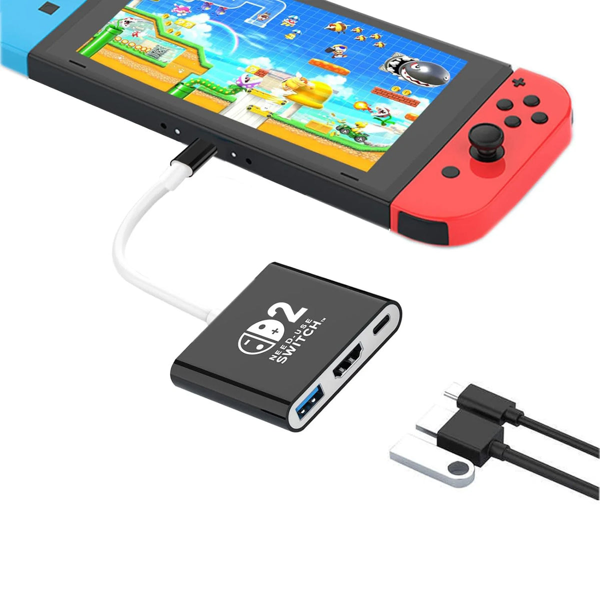 Switch-2-HDMI-4K-Dock mit USB-3.0-Hub
