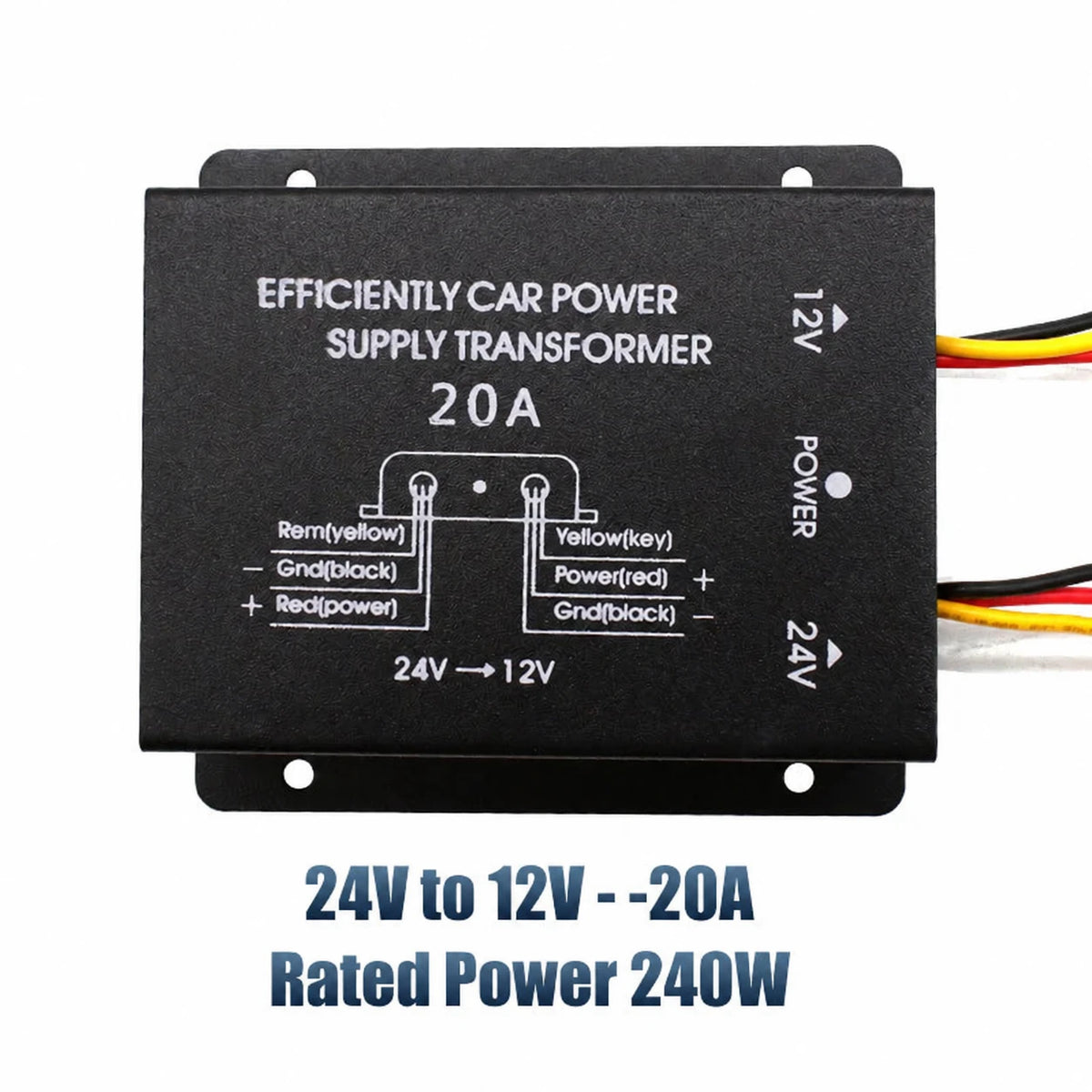 DC-omformer fra 24 V til 12 V