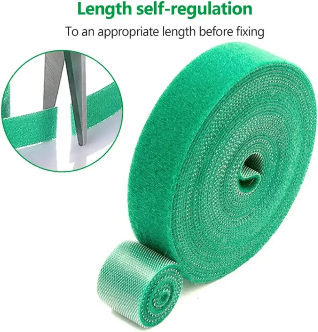 20/2M Nylon Plant Ties Plant Bandage Hook Tie Loop Adjustable Plant Support Reusable Fastener Tape for Home Garden Accessories 