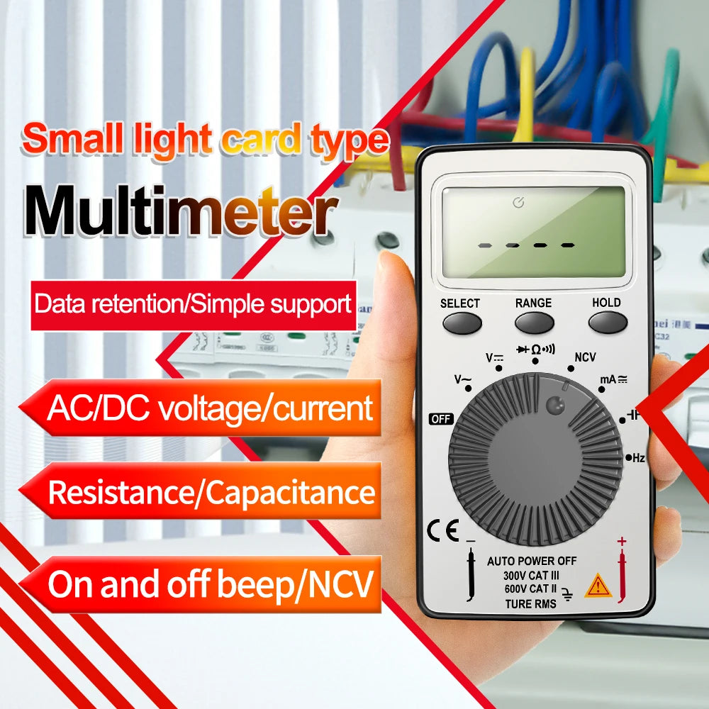 Pocket Digital Multimeter with Support Case