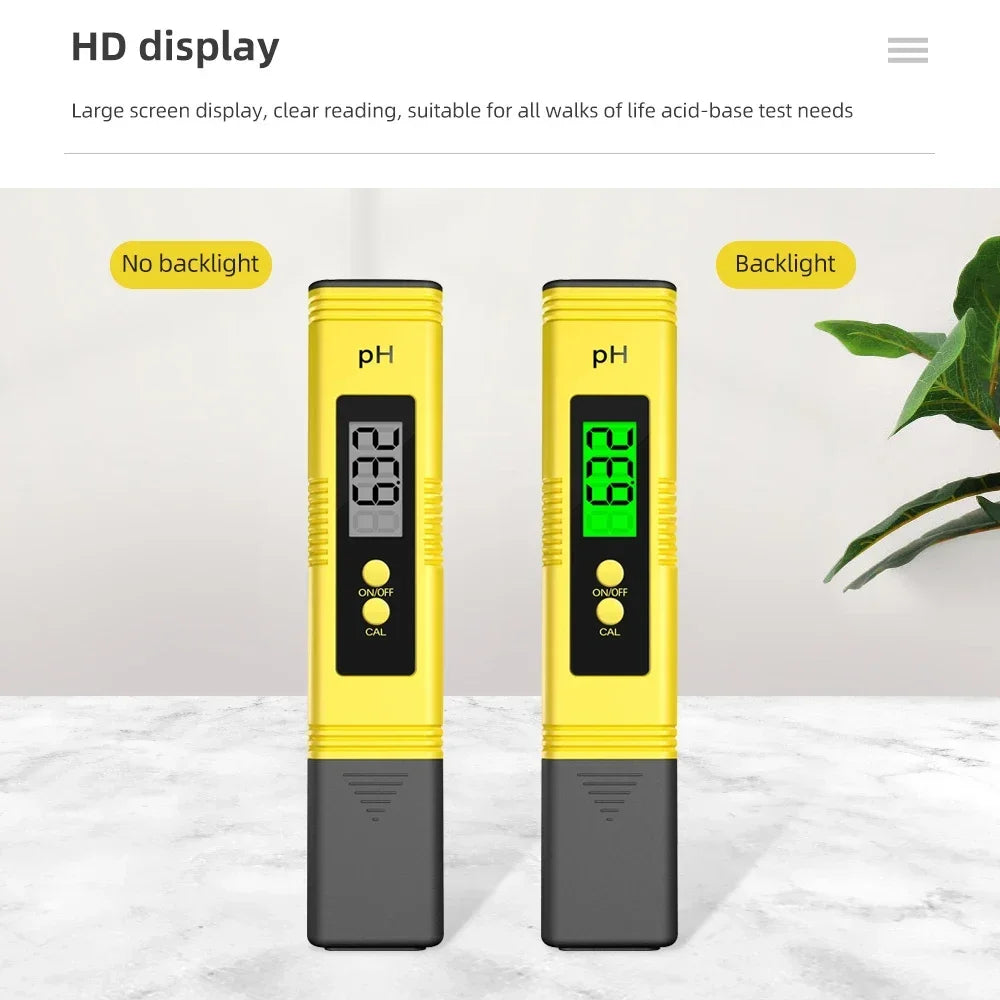 TDS Meter 0-9990ppm Digital PH Meter 0.01 PH High Precision Pen Water Tester TDS&PH Meter 0-14 PH LCD PPM Tester Aquarium Filter