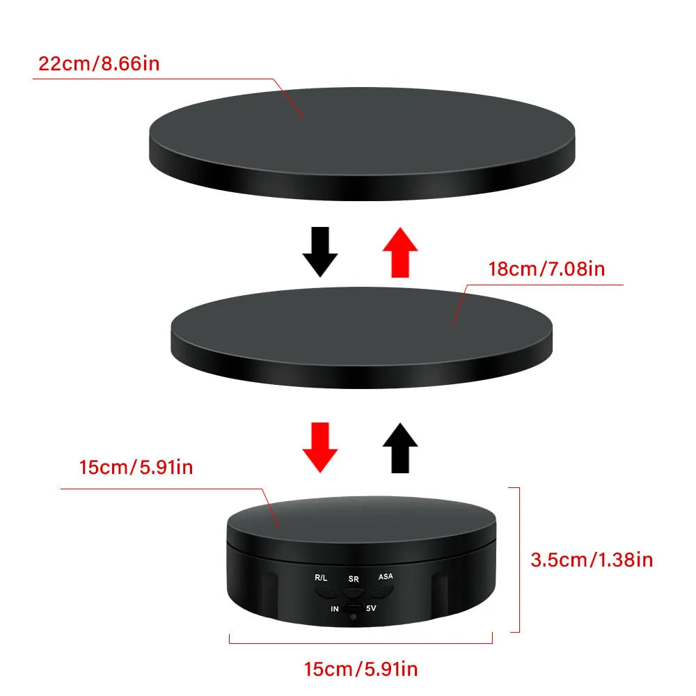 Remote-Controlled Motorized Display Turntable