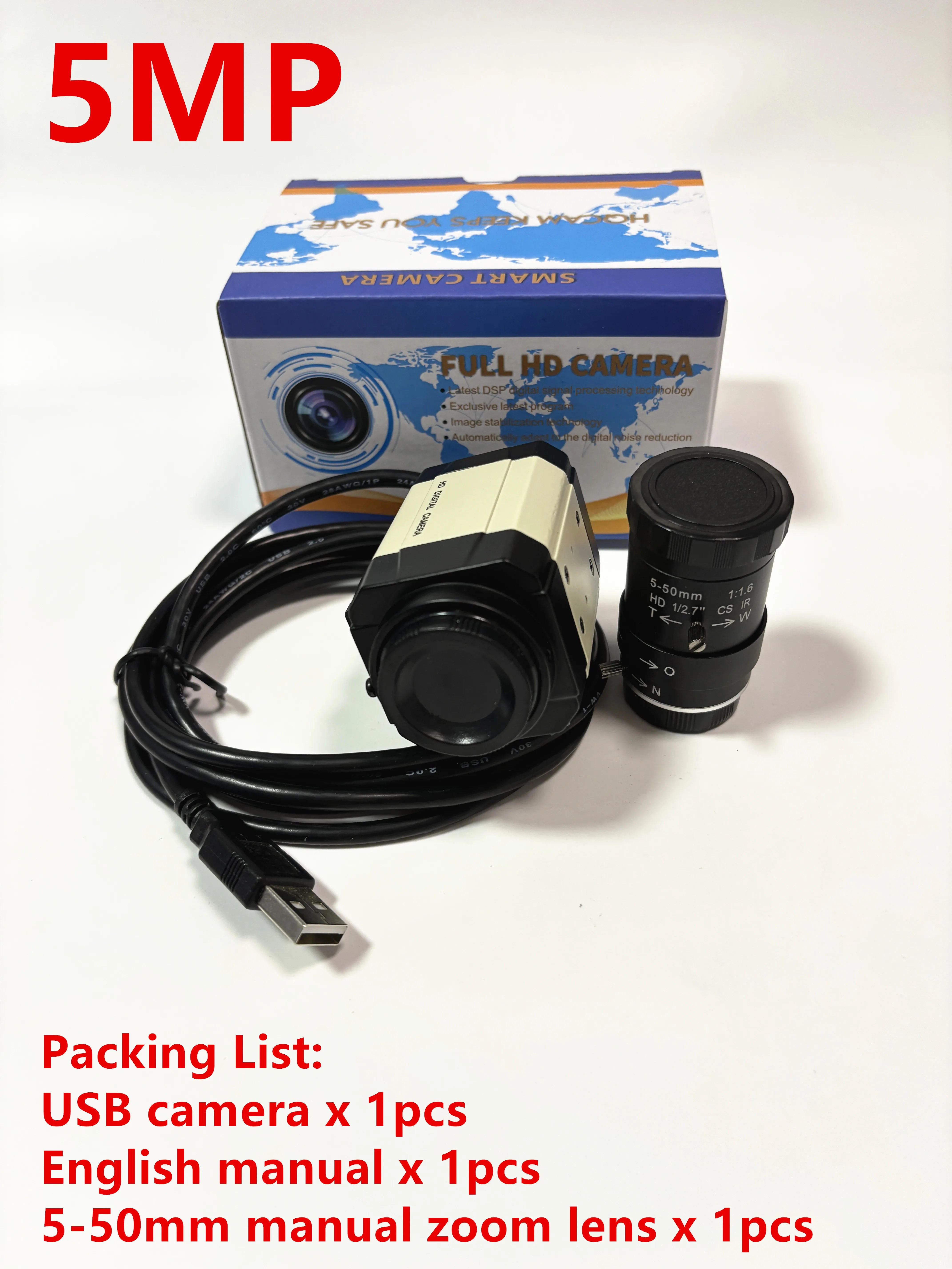 8MP UVC USB Webcam with 5-50mm Optical Zoom Lens