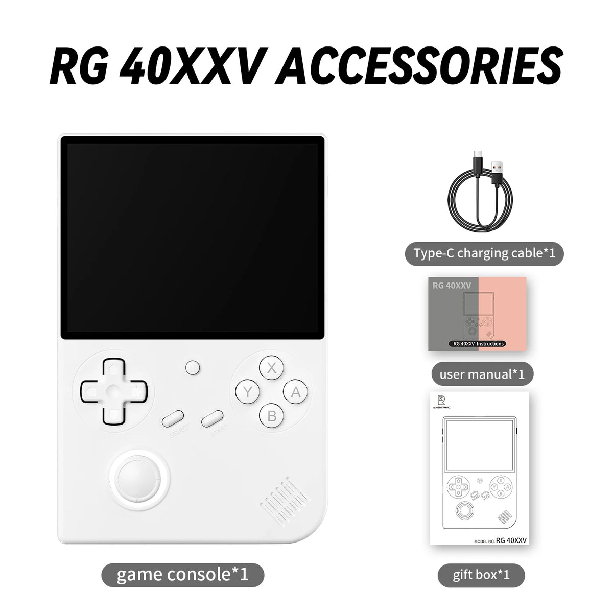 Anbernic RG40XXV retro handheld herní konzole 4'' IPS obrazovka Linux RGB joystick video přehrávač podporuje 5G WIFI streaming HD výstup