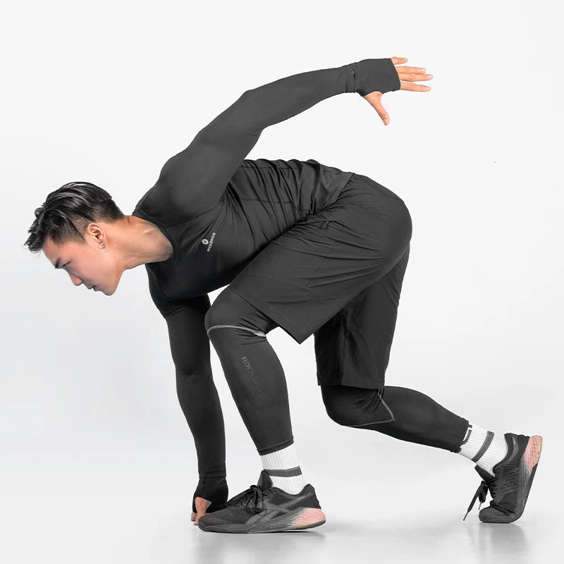 Conjunto de ciclismo para hombre de 5 piezas con camiseta y pantalones de secado rápido