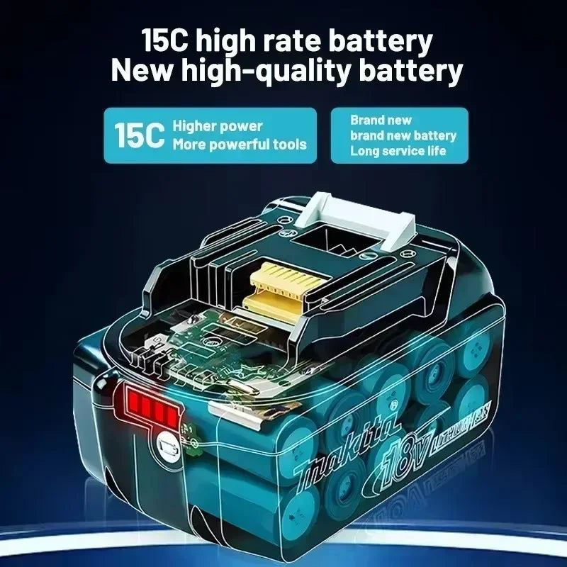 Original Makita battery, 18V 9.0Ah rechargeable battery, power tool BL1830 BL1840、BL1850、BL1860B、 Makita 18V lithium battery 