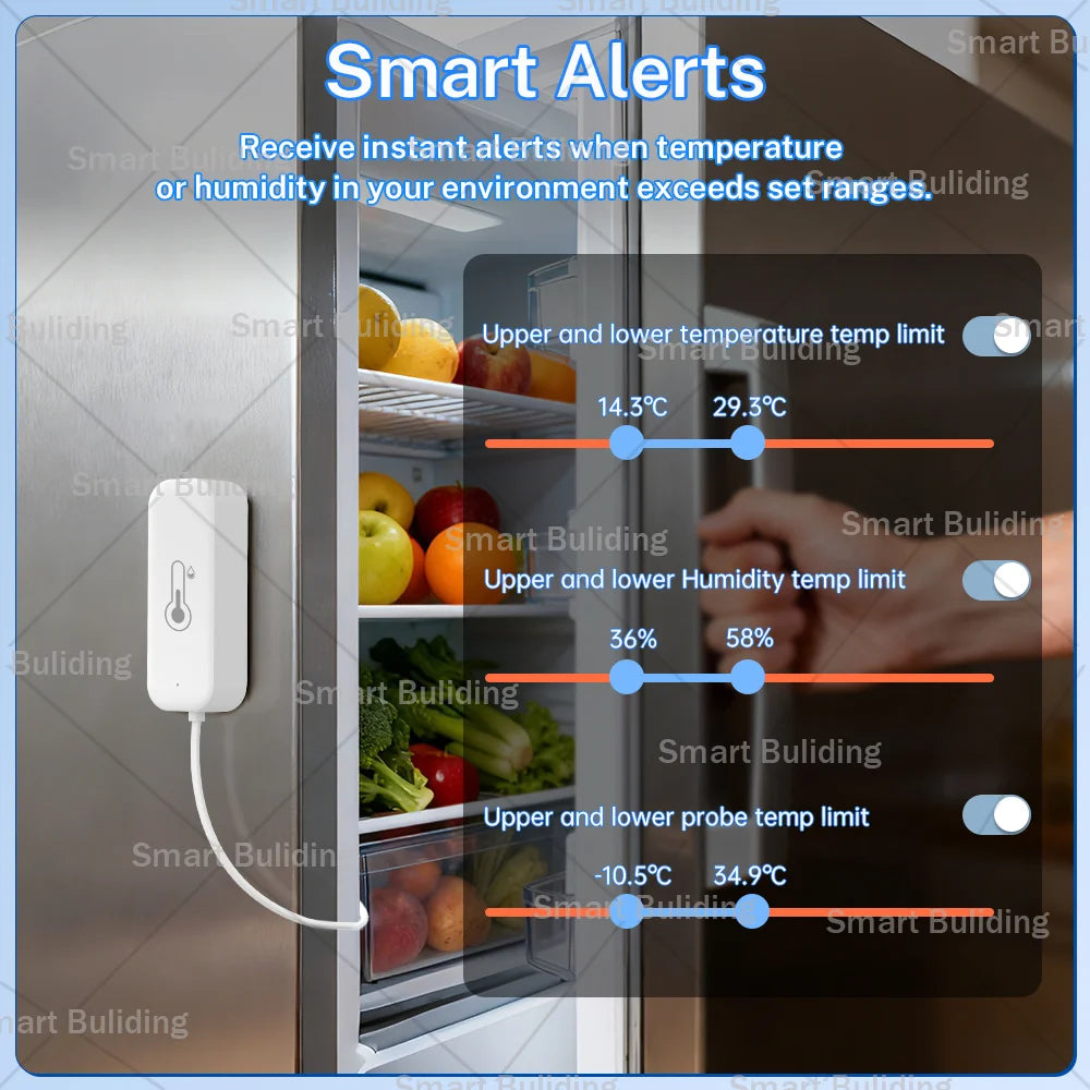 Smart Temperature and Humidity Sensor with Probe