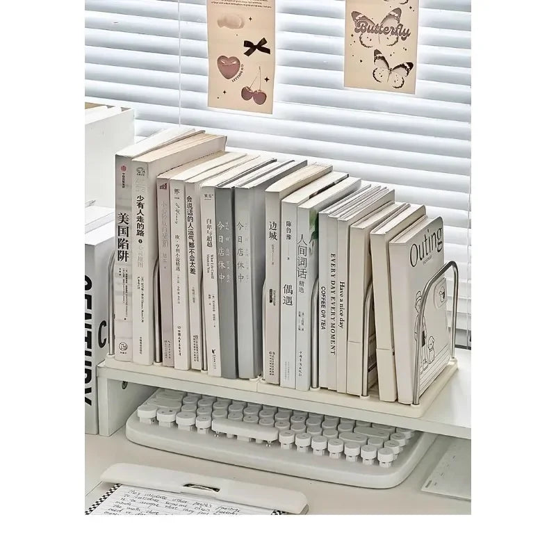 Desktop Bookshelf with Non-Slip Base for Desk Storage