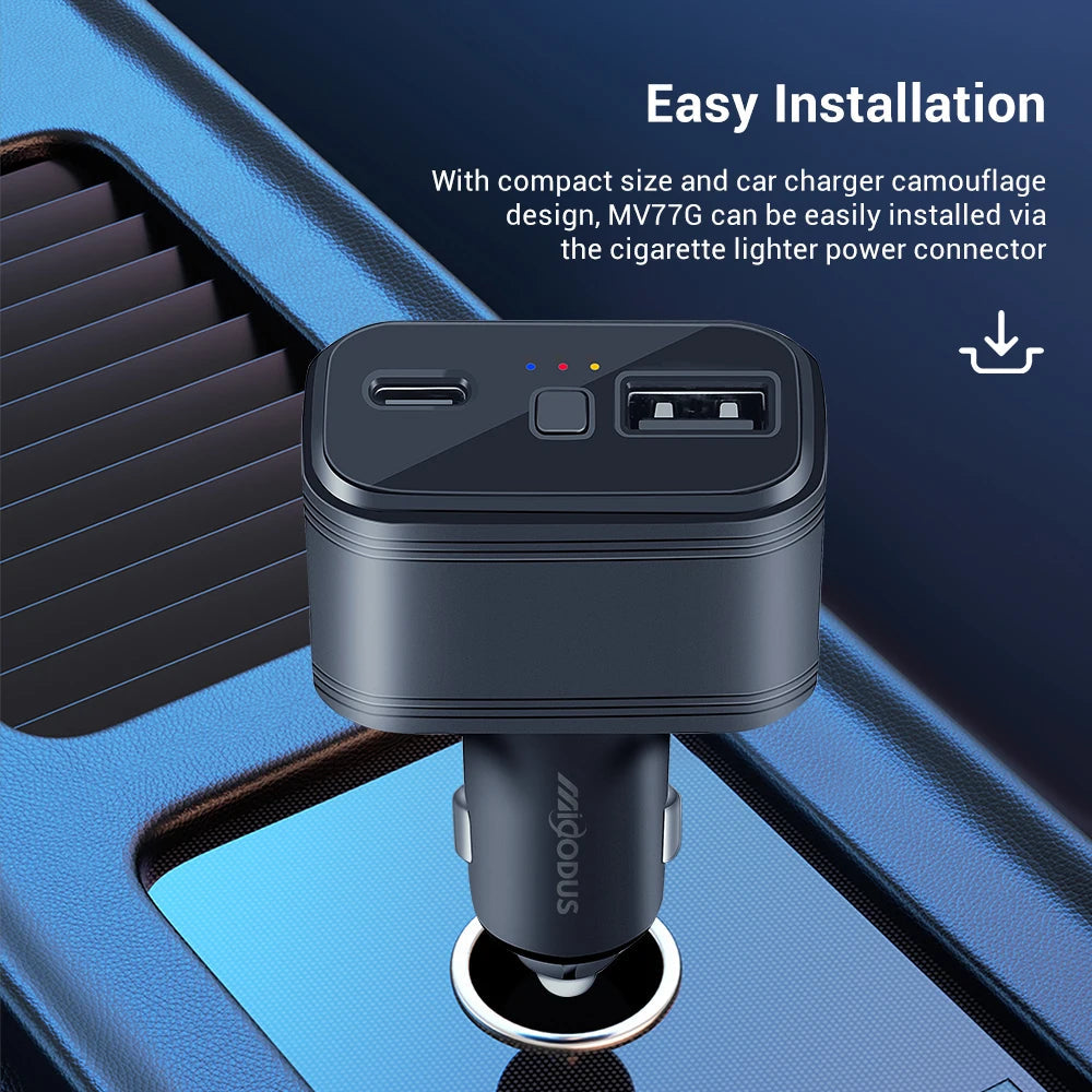 4G GPS Tracker Mini MiCODUS MV77G Cigarette Lighter Vehicle GPS Tracking Wireless Car Charger SOS Fast Charging Voice Monitor 