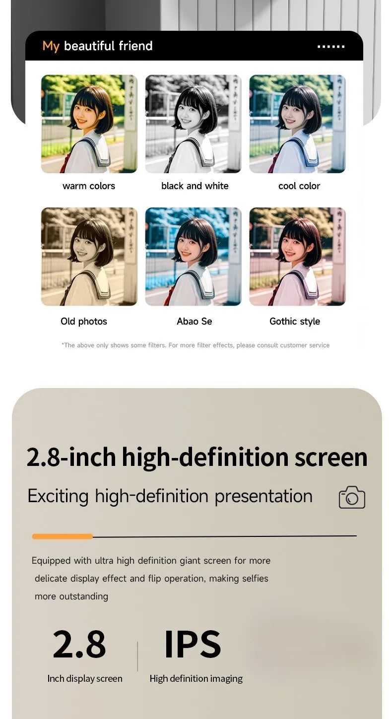 4K 64MP Retro kompaktný digitálny fotoaparát s 18-násobným priblížením