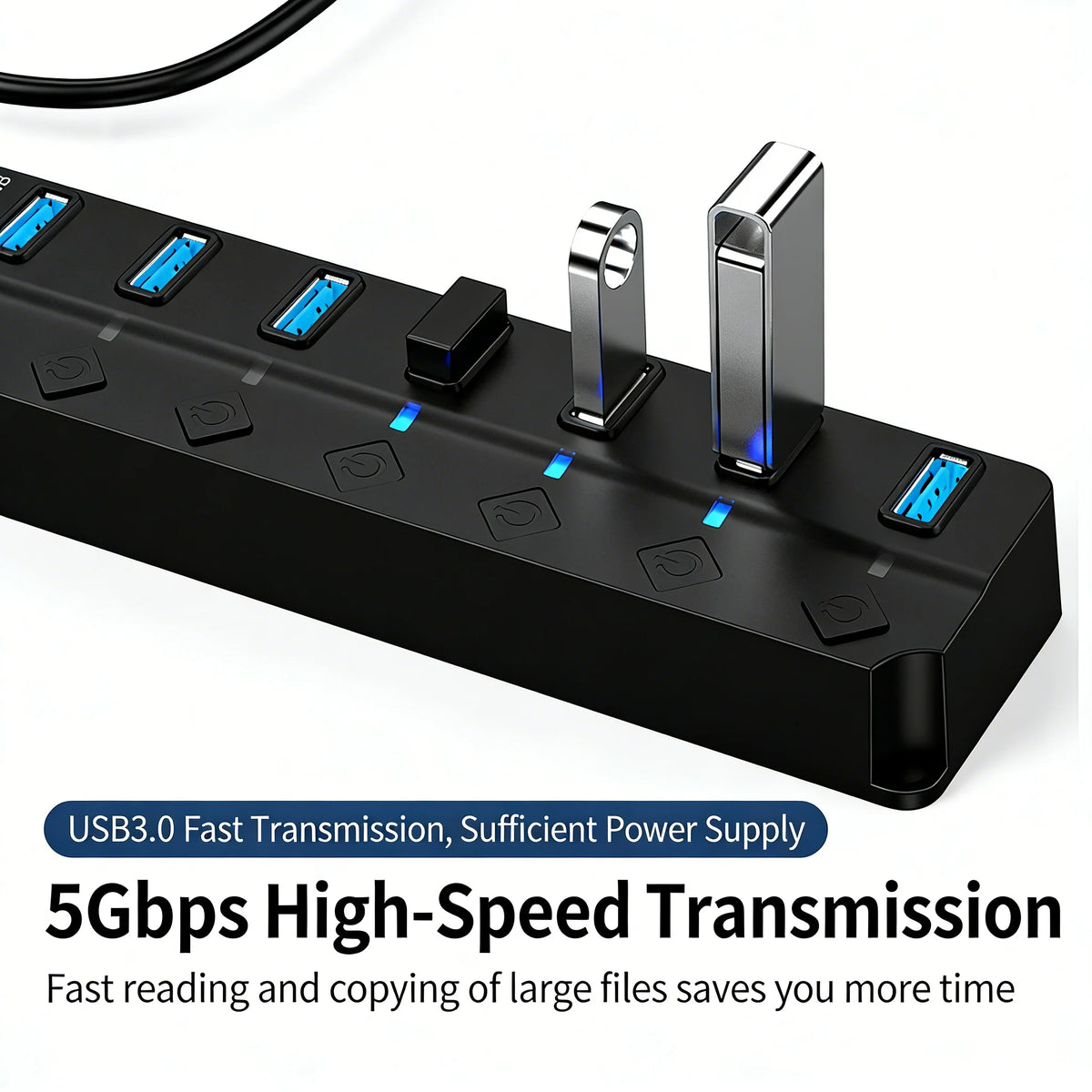 USB-C Hub with Four or Seven Switched USB Ports
