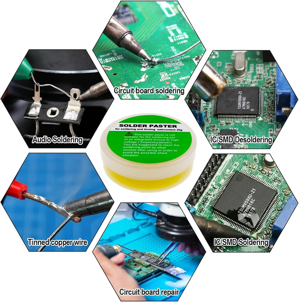 Rosin Soldering Flux Paste, 30 g, 50 g or 100 g