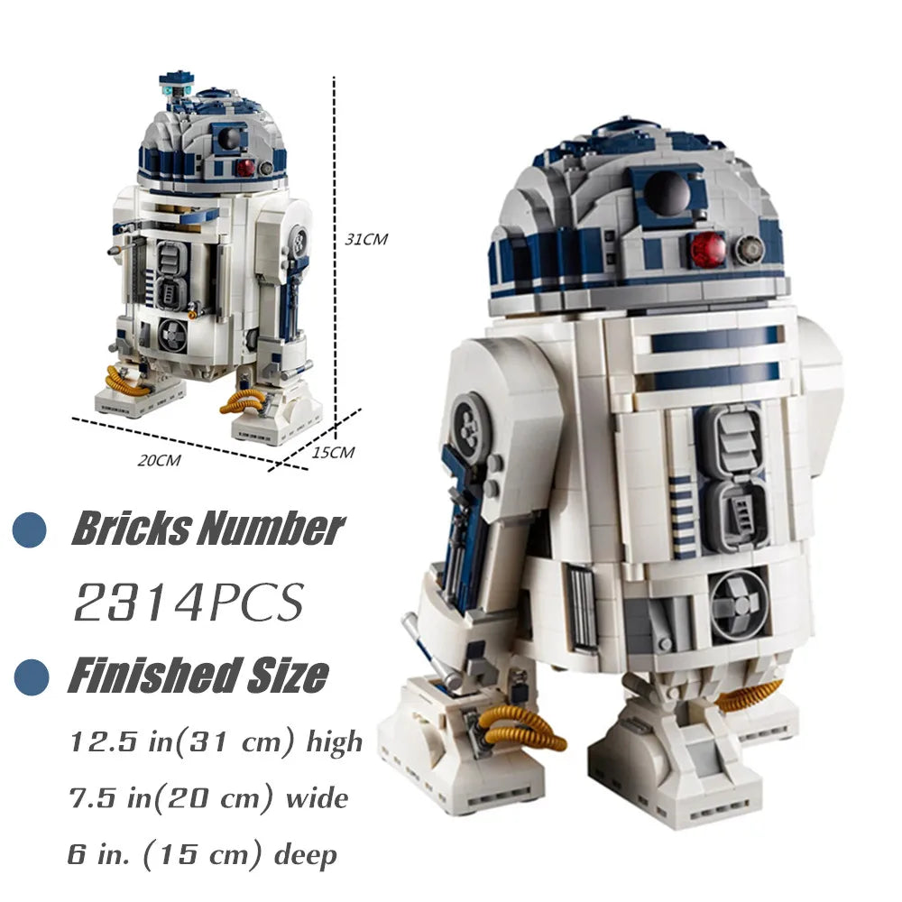 2314Pcs Space Robot Building Blocks Bricks R2 Robot R2D2 Figures Model Children's Toy Kid Boy Birthday Christmas Gifts 
