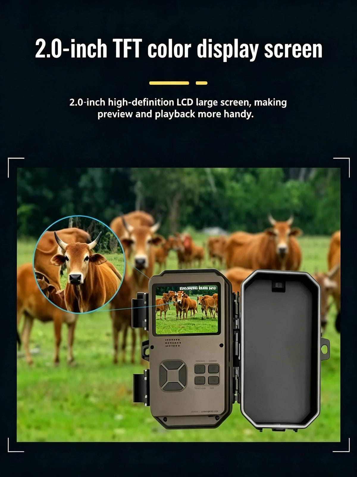 2.5K Hunting Trail Camera 24MP Infrared Night Vision Motion Activated CMOS Sensor Deer Scouting Wildlife Tracking Security