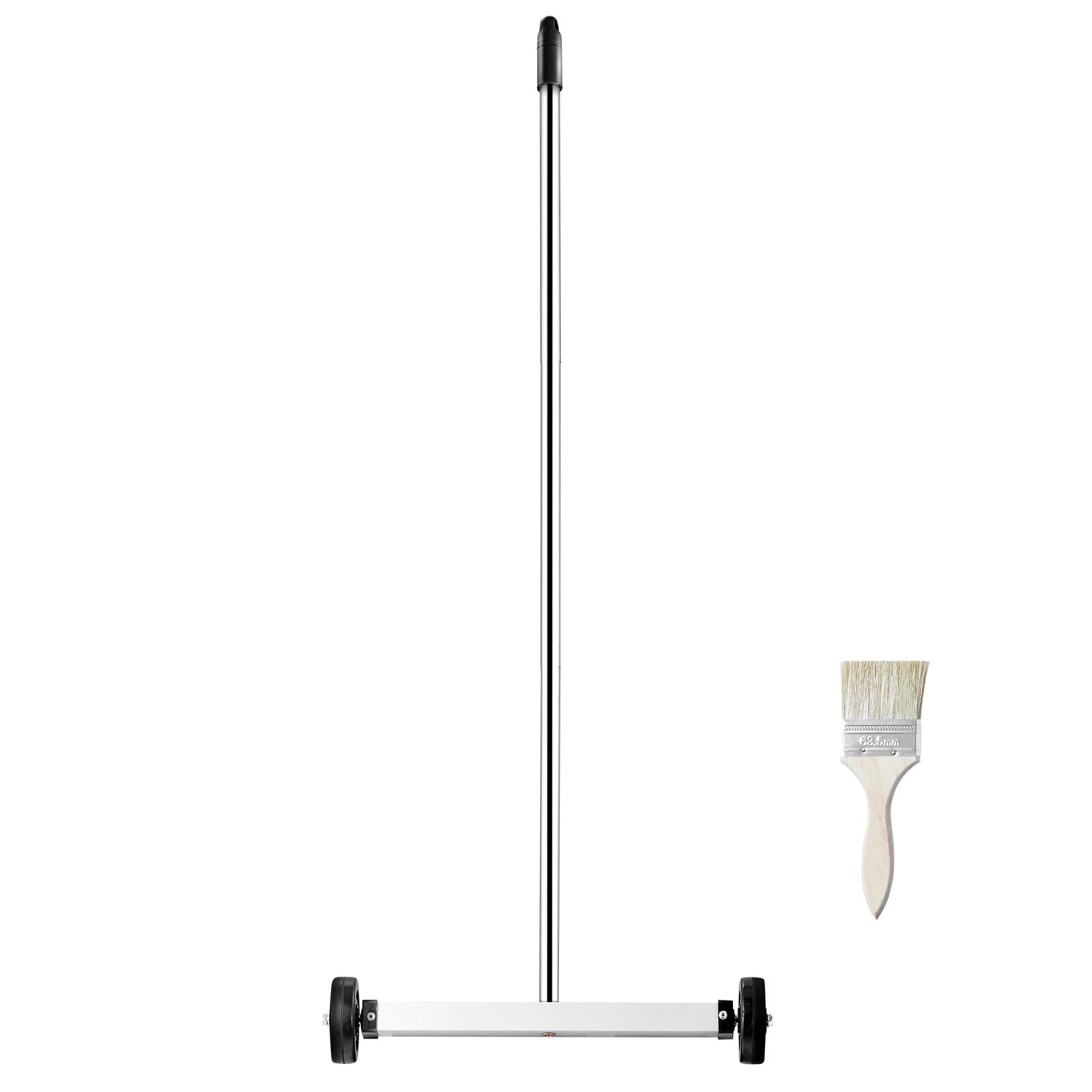 15" Rolling Magnetic Sweeper with Wheels for Nails & Metal Debris