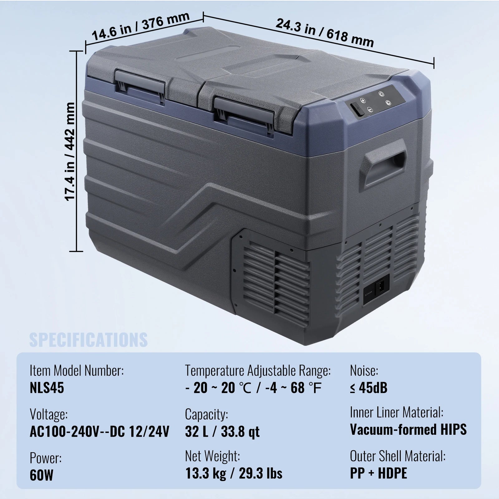 SucceBuy 8L to 75L Car Refrigerator Fridge Portable Icebox Single&Dual Zone with Blue Tooth Adjustable for Outdoor Camping RV