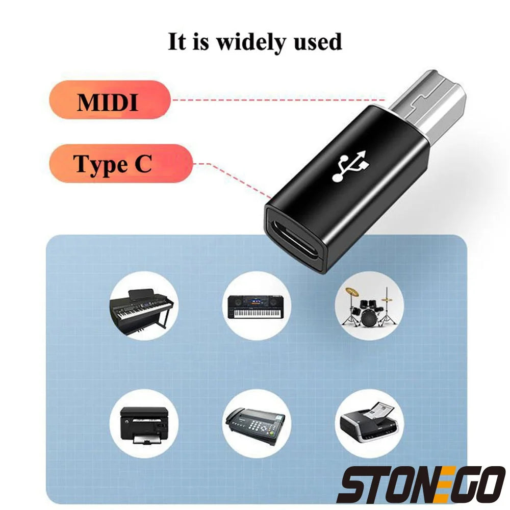 Adaptador USB-C hembra a USB-B macho - aluminio