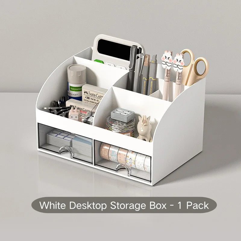 Desktop Organiser with Two Clear Drawers