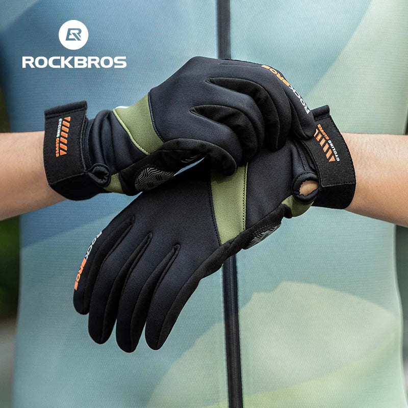 Gants de cyclisme à doigts complets écran tactile coupe-vent printemps automne