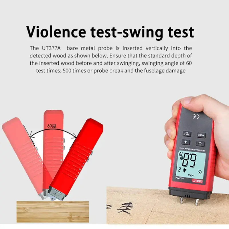 UNI-T UT377A Wood Moisture Meter Digital Hygrometer Humidity Tester For Wood Data Hold Spy-shop.com