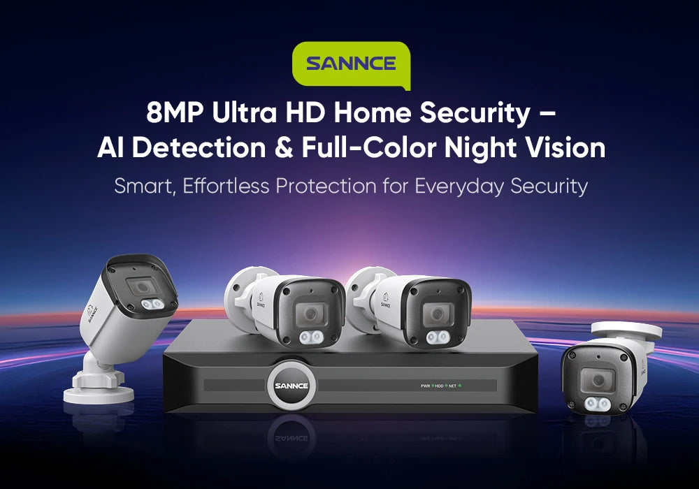 ANNKE 8MP 4K PoE Security Camera System with AI Detection