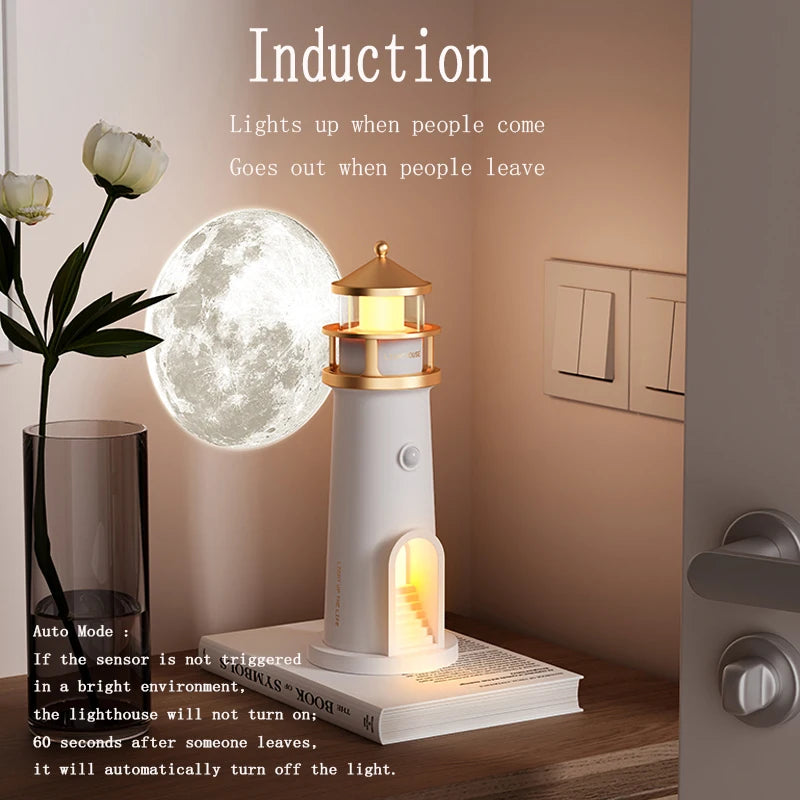 Moon Projection Night Light with Remote, Motion Sensor