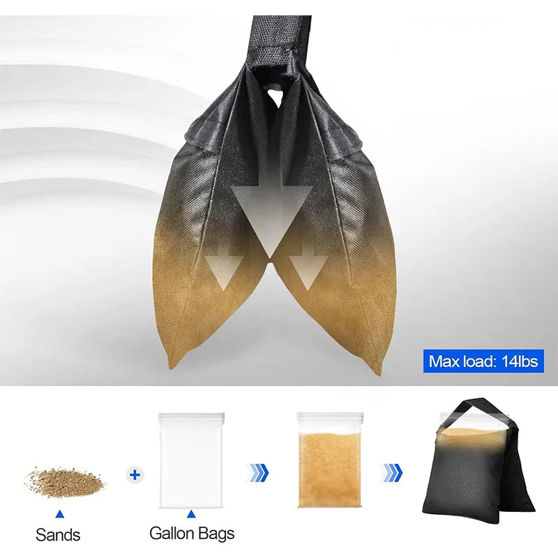Sac foto gol cu căptușeli din PE și clemă din aluminiu