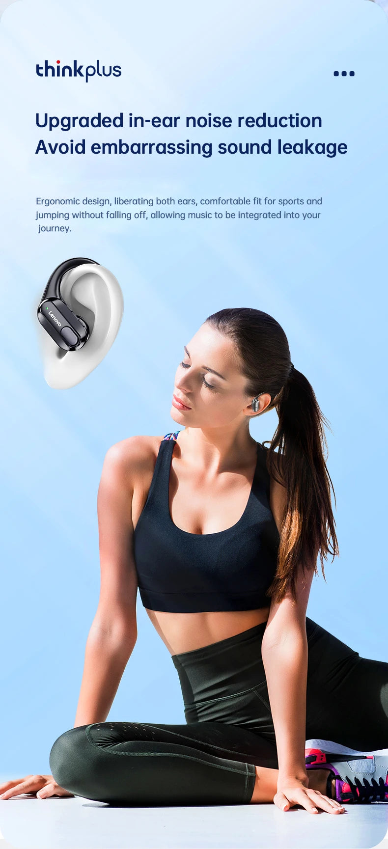 Original Lenovo XT80 Sports Wireless Earphones with Mics, LED Power Display,Hifi Stereo Sound Bluetooth 5.3 TWS HeadphHeadphones 