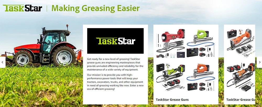 Cordless Electric Grease Gun Kit, 10,000 PSI with 39.4" Hose