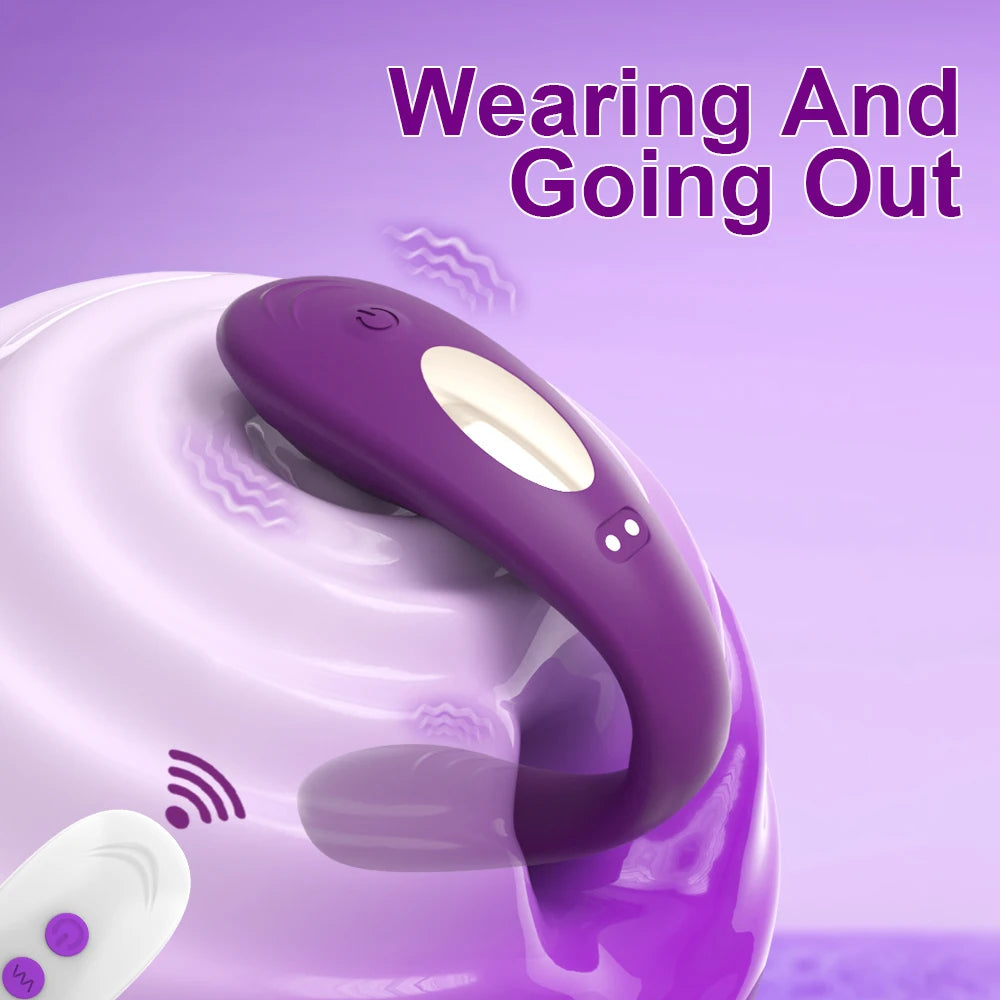 Uzaktan Kumandalı Titreşimli Kadın U Tipi Titreşimli Klitoris Uyarıcı G Noktası Vajina Masajı Kadın Mastürbasyon Seks Oyuncakları