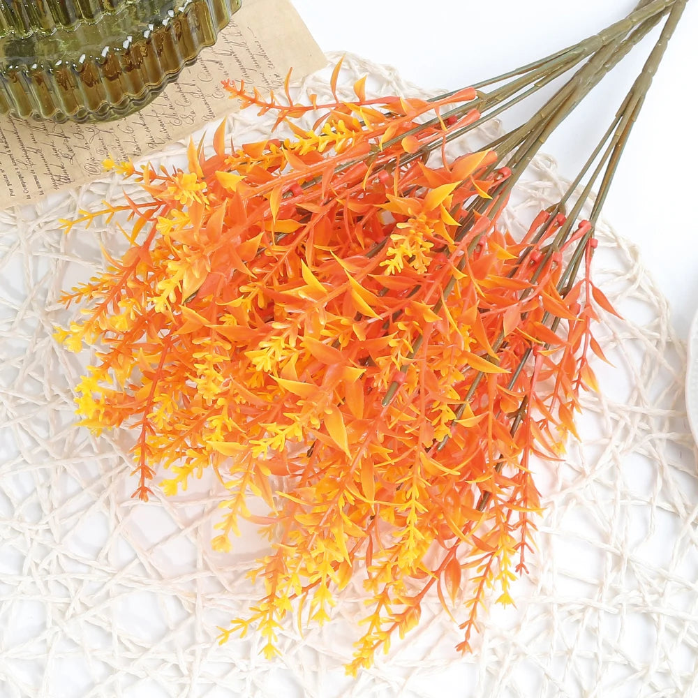 Artificial Flower Plastic Lavender Fake Plant Wedding Home Garden Decoration Bridal Bouquet Photography Props Household Products 