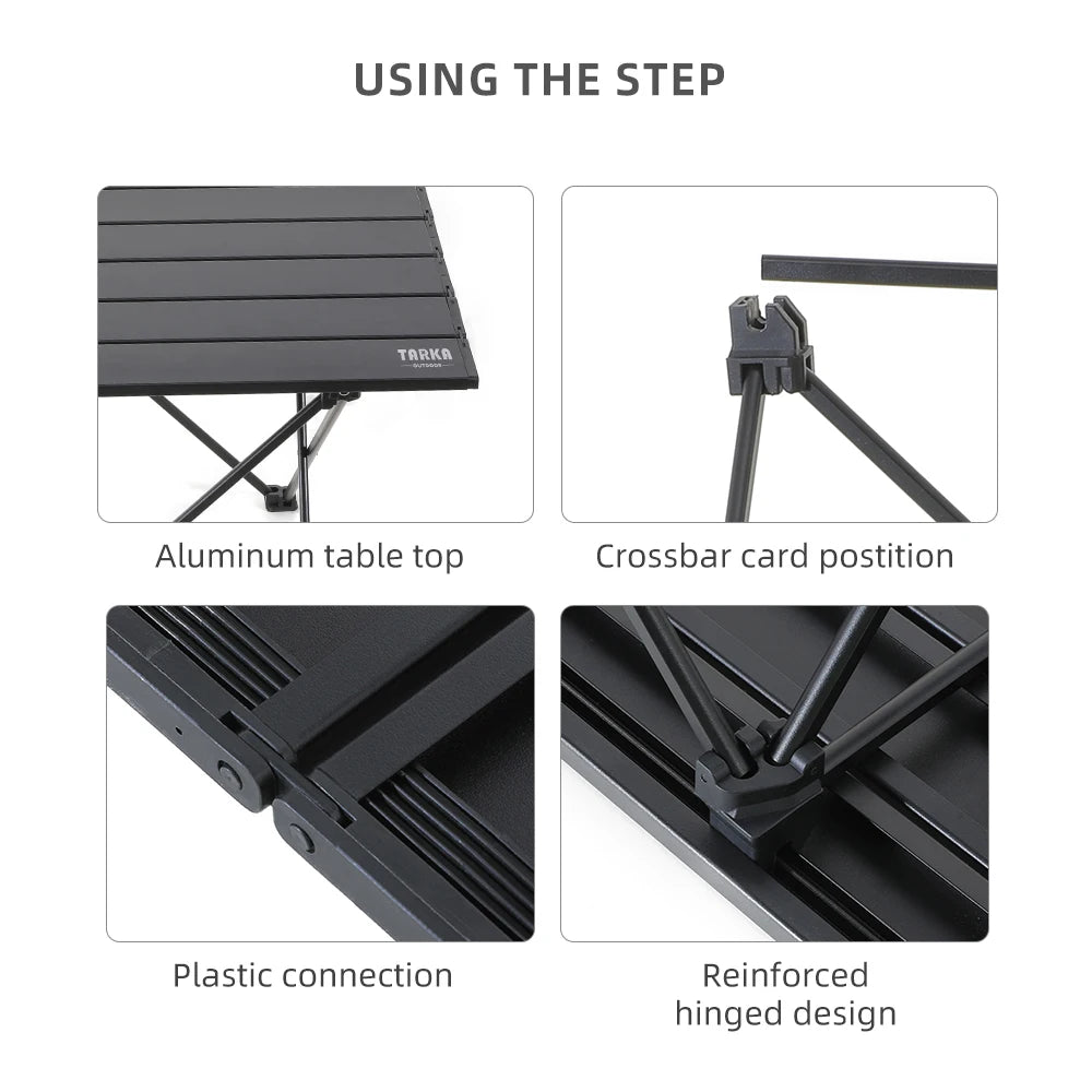 TARKA Outdoor Camping Folding Table Party Picnic BBQ Portable Foldable Desk High Strength Ultralight Aluminium Portable Table 