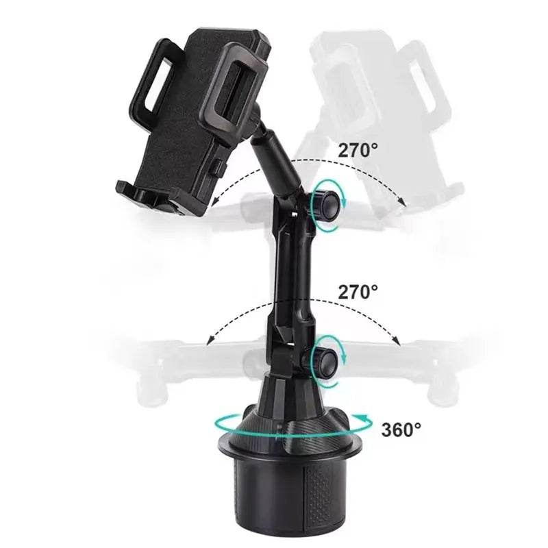 Car Phone Holder Water Cup Holder Mount Car Interior Accessories Anti-slip Adjustable Long Tube Cell Navigation Suppor