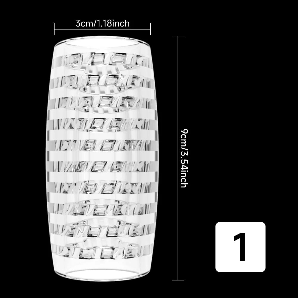 Şeffaf TPE Gerçek Dokunuş Mastürbatör Kupa