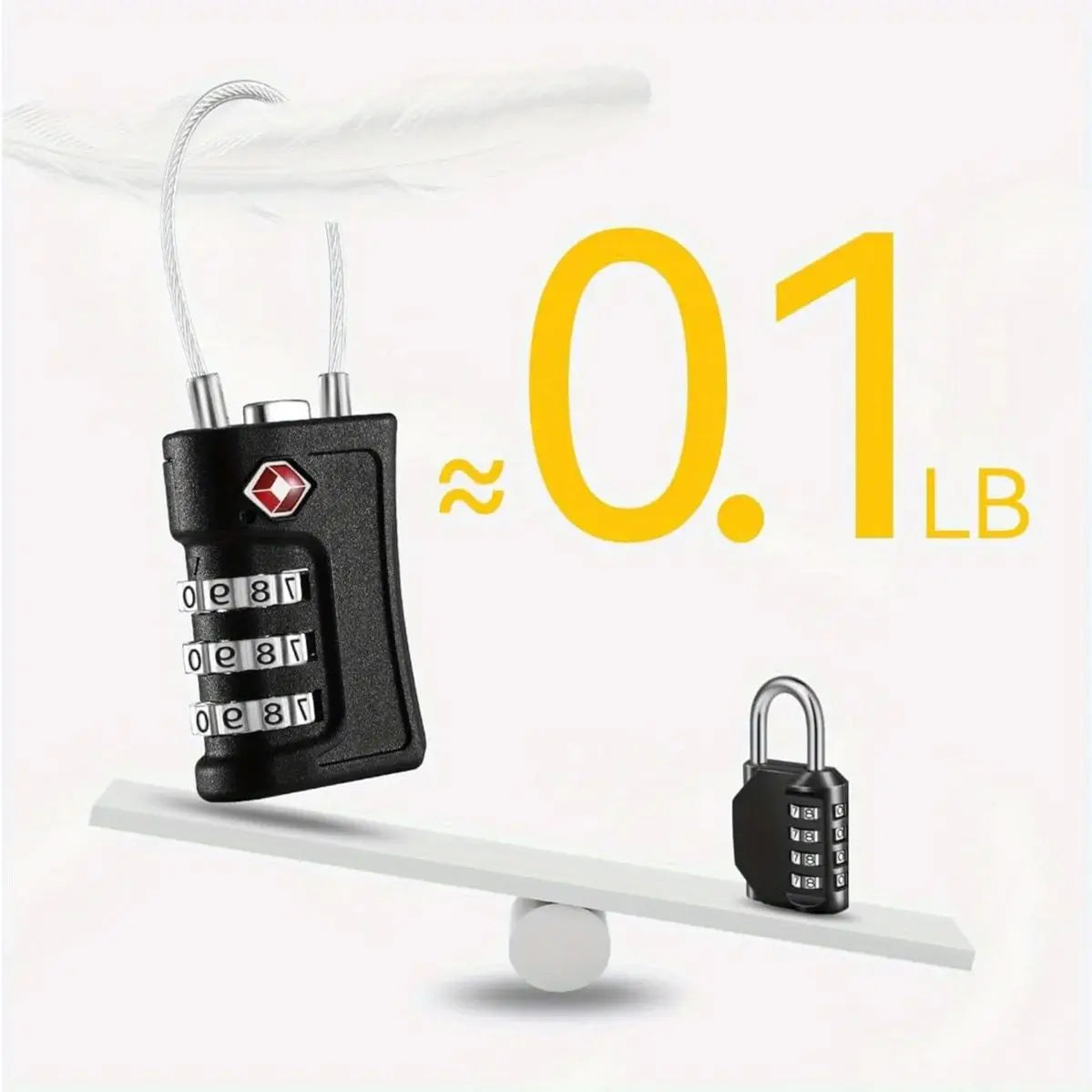 Three-Digit Travel Combination Locks - Packs
