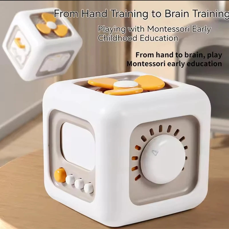 Montessori Magic Cube Seks-sidet Aktivitetsboks til Tidlig Læring