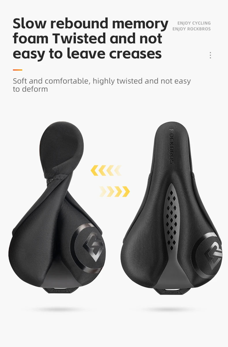 Bicycle Saddle Cover Memory Foam Gel Seat Cushion