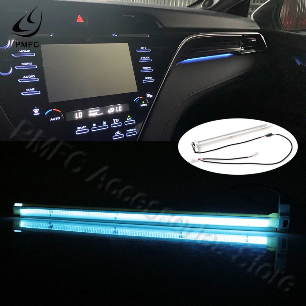 PMFC Ambient Light LED Center Console Or Storage BoxCar Interior Decorative Light Atmosphere Lamp For Toyota Camry 2018-2022