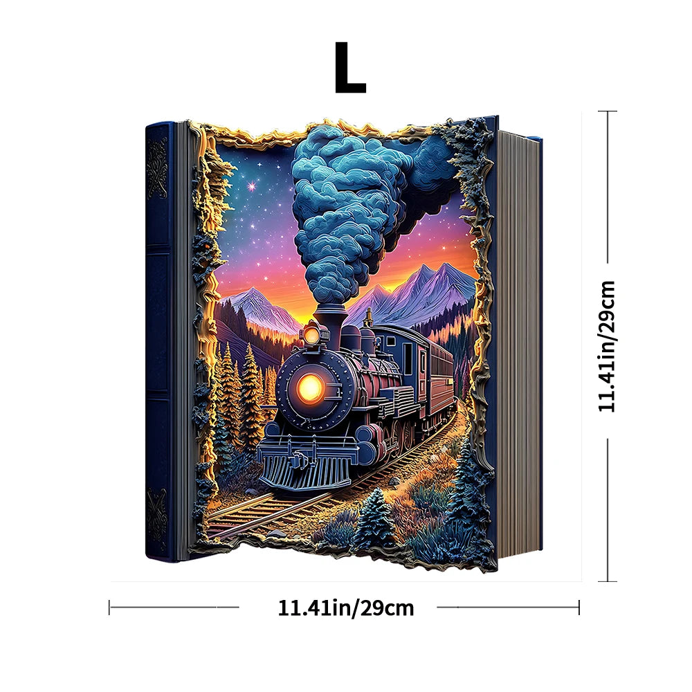 Fából készült vasút mozaik puzzle alakított darabokkal