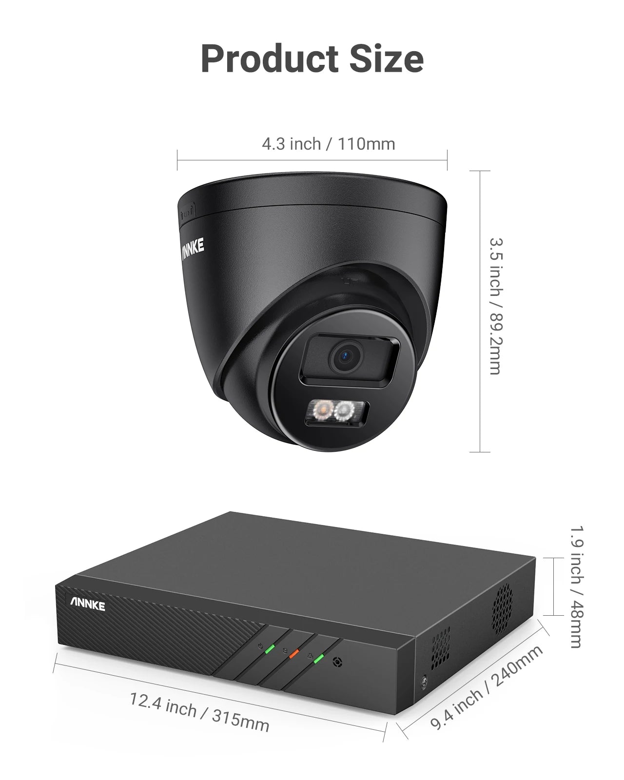 ANNKE 3K 5MP PoE Security Camera System with 8CH NVR