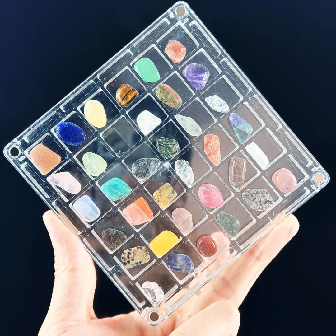 Ensemble d'échantillons de cristaux et minéraux naturels - 36 pièces