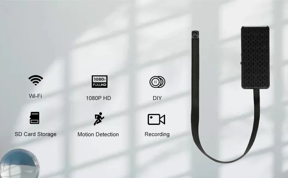 Mini WiFi Beveiligingscamera 1080P met Bewegingsdetectie & App-weergave