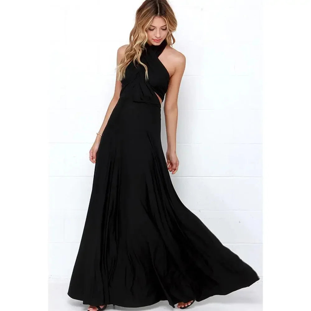 Sexy Women Multiway Wrap Convertible Boho Maxi Club Red Dress Bandage Long Dress Party Bridesmaids Infinity Robe Longue Femme 